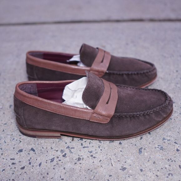 Silver Street London Men's 9 Ancona Suede Penny Loafers Articuno Aladdin - Picture 3 of 10